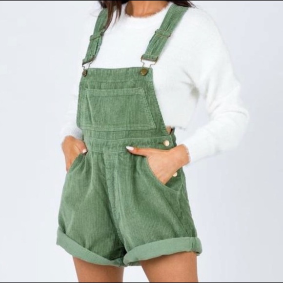 Princess Polly Other - Khaki Green overalls Princess Polly NWT